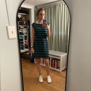 Gap striped knit dress with cinched waist